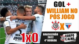 Gol da vitória do Corinthians - Detalhe atrás do Gol - William no Pós Jogo