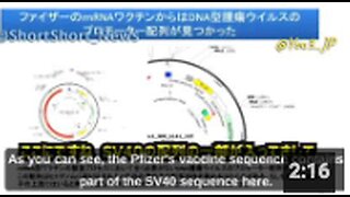 MALICIOUS! Prof. Murakami discusses cancer promoting DNA sequence found in Pfizer jabs