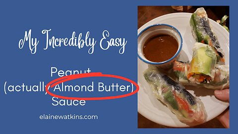 Thai Inspired Peanut Sauce with Almonds (Peanut free + GF, SF, OF)
