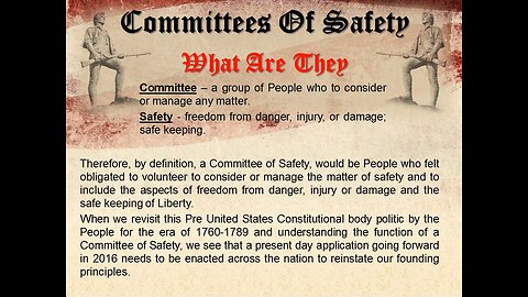 NLA - Introduction to Committees of Safety