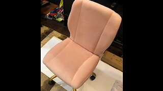 Mainstays Plush Velvet Office Chair Pearl Blush Pink Chair Small Area Nice Looking Soft Comfortable