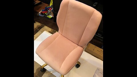 Mainstays Plush Velvet Office Chair Pearl Blush Pink Chair Small Area Nice Looking Soft Comfortable