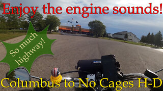 Enjoy the engine sounds. Columbus, OH to No Cages Harley Davidason