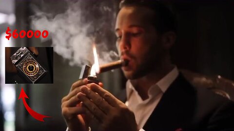 Tristan Tate Bought A Crazy Cigar Lighter Worth Of $60000 - NEW VIDEO