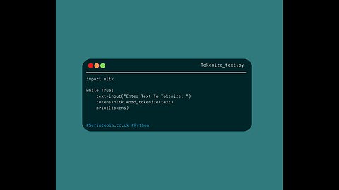 Python NLTK - Tokenize text