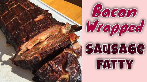 Bacon Wrapped Sausage Fatty - Keto / Carnivore