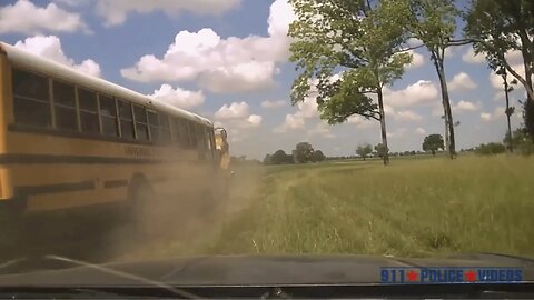 Dash Cam and body cam of insane high speed school bus chase