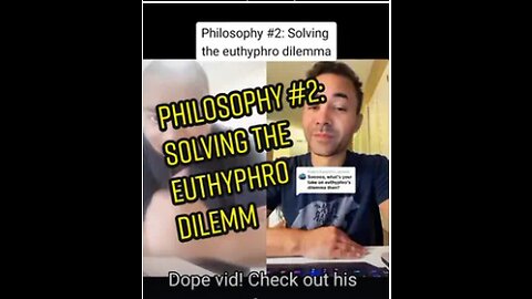 Philosophy #2: Solving the euthyphro dilemma