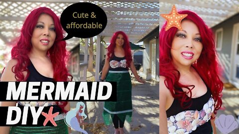 Cute & Affordable Mermaid Costume DIY (Dollar Tree Supplies)