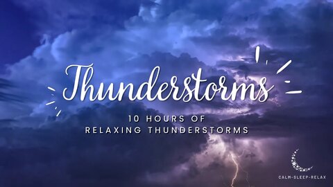 😴 Fall Asleep Fast 😴 - Thunderstorms & Rain | Relaxation Sounds | White Noise | 10 hours