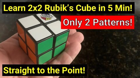 ✅ LEARN How to Solve a 2x2 Rubik’s Cube in Only 5 Minutes! 🟥🟦⬜️🟨🟩 Two Easy Patterns!