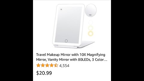 Travel Makeup Mirror with 10X Magnifying Mirror