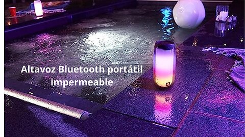 JBL Pulse 4 - Altavoz Bluetooth portátil impermeable con espectáculo de luz, color negro