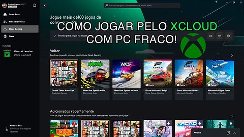 COMO JOGAR USANDO O XCLOUD NO PC!