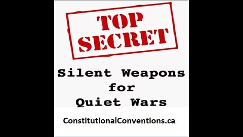 SILENT WEAPONS FOR QUIET WARS (FULL DOCUMENT)