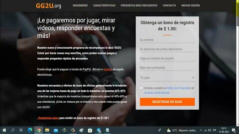 GG2U Tutorial (Review) Septiembre 2022 | Cómo Ganar Dinero por Internet Gratis $7.0 a Paypal