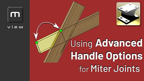IRONCAD: Using Advanced Handle Options for Miter Joints.