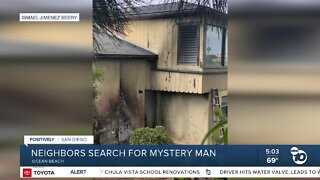 Neighbors search for mystery man who helped put out house fire