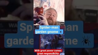 Spider-Man Garden Gnome my most unique Spider-man MERCH #spiderman #marvel #merch #shorts #collector
