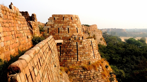 Ancient Tughlaqabad Fort in Delhi, India