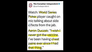 WORLD SERIES POKER PLAYER AARON DUCZAK CAUGHT ON MIC - "I WISH I NEVER GOT THE VACCINE"