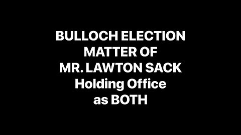 Bulloch Elections Sack Double Duty