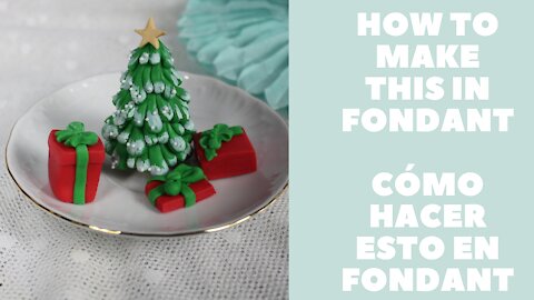 Como hacer un arbol de navidad - How to make a fondant Christmas tree