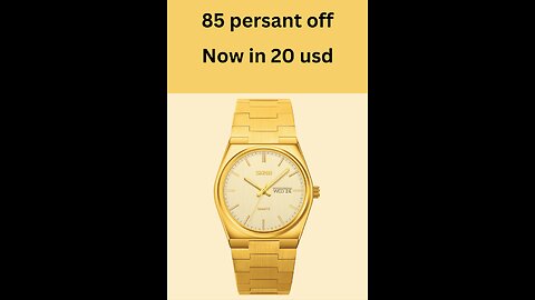 Luxury Men Watch Full Gold Body Golden Steel Band