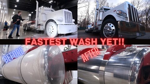 FASTEST TOUCHLESS WASH YET + TOUCHLESS SIO2 SEALANT on An Awesome SUPER DIRTY PETERBILT!!
