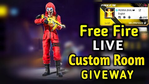 Free Fire Live Custom Room Give Way - Rock Munna Gaming
