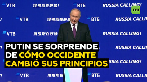 Putin destaca la hipocresía de Occidente en su "sistema de globalización"