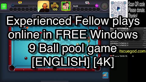 Senior Uncle makes tricky shots in FREE Windows 8 Ball pool game [HD] [4K] 🎱🎱🎱 8 Ball Pool 🎱🎱🎱