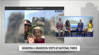 Today's Talker: Grandmother-grandson duo visit all 66 National Parks
