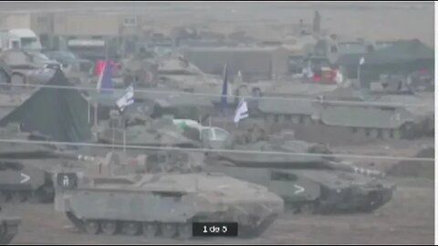 Tanques israelenses na fronteira com Gaza