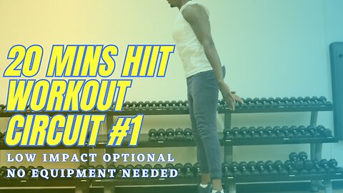 Tough HIIT Workout Circuit #1 | Low Impact Optional | No Equipment Needed | 20 Mins