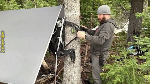 Camping alone in the wilderness, it's nice to fall asleep to the sound of rain.16