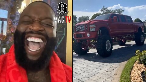 Rick Ross Takes Delivery Of His Red Pickup Wit Massive Lift Kit! 🚗
