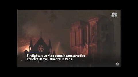 Notre Dame Cathedral Paris Fire UFO