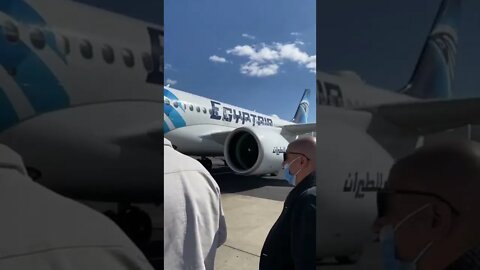 Boarding Egyptair Airbus A220