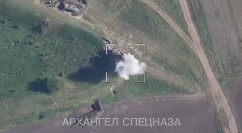 Destruction of Ukrainian counter-battery radar system by Russian loitering munition "Lancet"