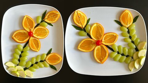 Beautiful Fruits Decoration /Gaye Holud’s Fruits Decoration /Easy Fruits Art /Fruit carving Garnish