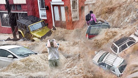 SCARY flash floods caught on camera.