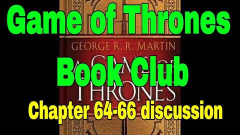 Game of Thrones Book Club LIVE | Chapter 64-66 reaction and discussion |a Stream by the crossroads