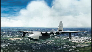 Spruce Goose in the Delaware river. Can this thing fly under the Delaware memorial Bridge?