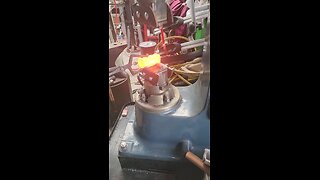 USING THE POWER HAMMER TO TRY AND SPEED UP FORGING THE HAMMER