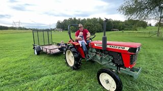 Farm day, harvesting corn, tractor rides
