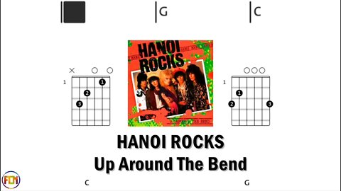 HANOI ROCKS Up Around The Bend - Guitar Chords & Lyrics HD