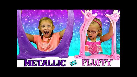 METALLIC SLIME VS FLUFFY SLIME CHALLENGE!!! DIY Viral Slime Tested!