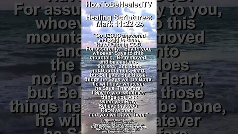 Healing Scriptures Concepts 28 📖 Mark 11:22-24 ✝️ Speak Positively, Not Negatively🙏#healingverses