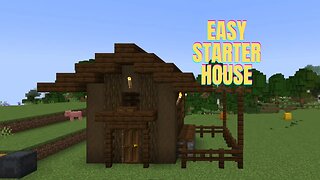 How To Build A Dark Oak Survival Starter House | Minecraft 1.20